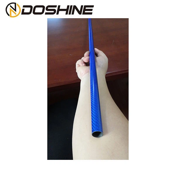 Electroplated Cloth Carbon Fiber Tube Blue